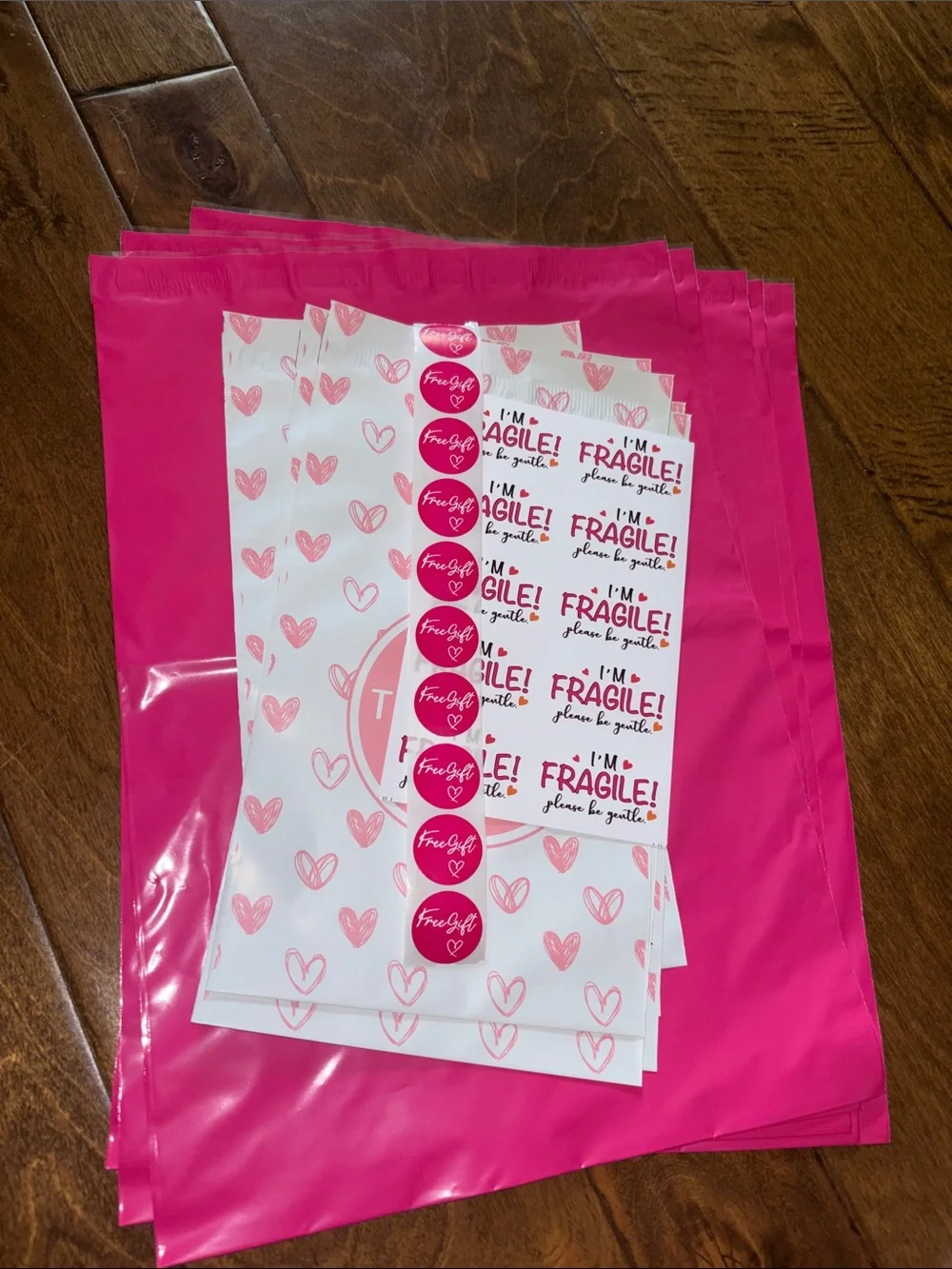 75 piece shipping supplies bundle poly mailers, packing paper, tissue paper..